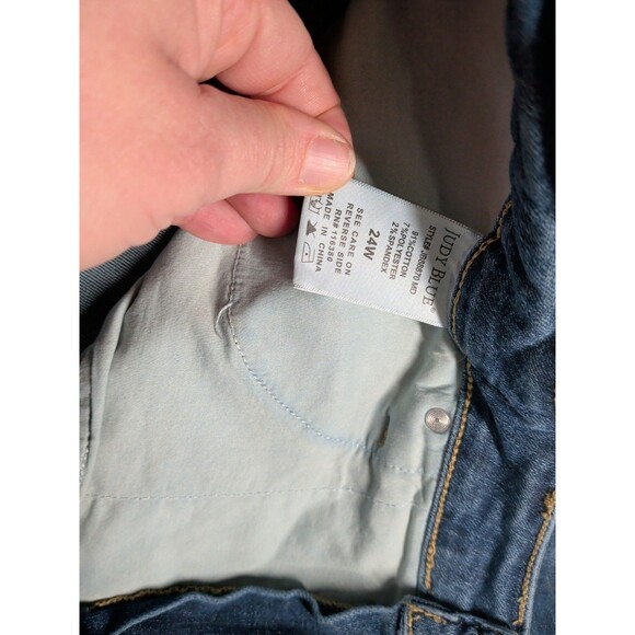 Judy Blue Mid Rise Tummy Control Vintage Straight Denim Jeans Women’s 24W Blue - Picture 7 of 10